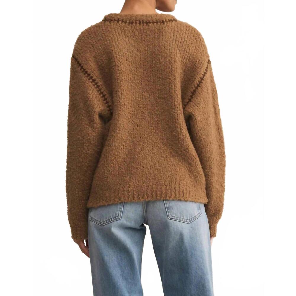 NEW Z SUPPLY romnie crewneck sweater in coconut - Picture 3 of 4